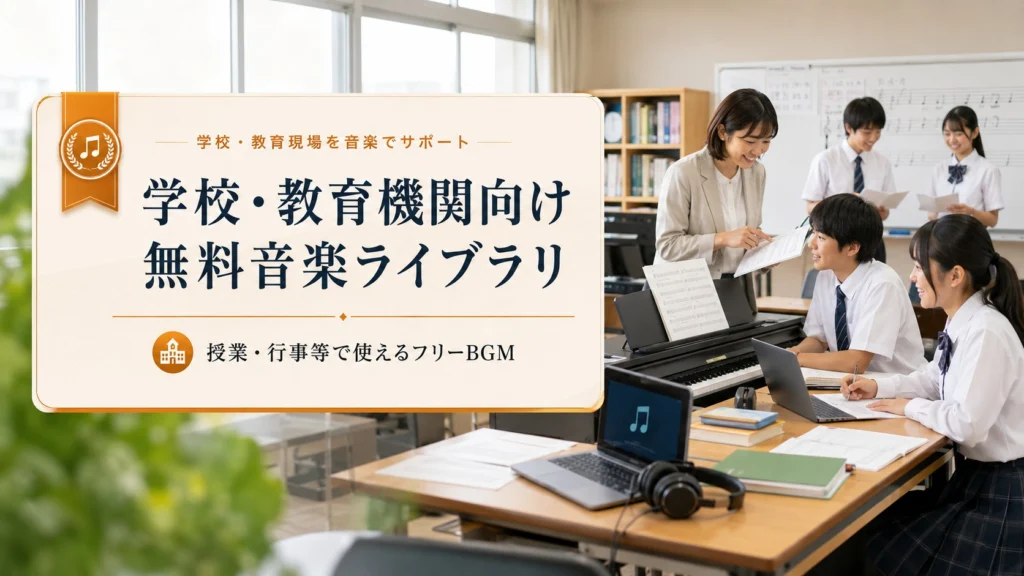 学校・教育機関向け無料音楽ライブラリ | 授業・行事で使えるフリーBGM
